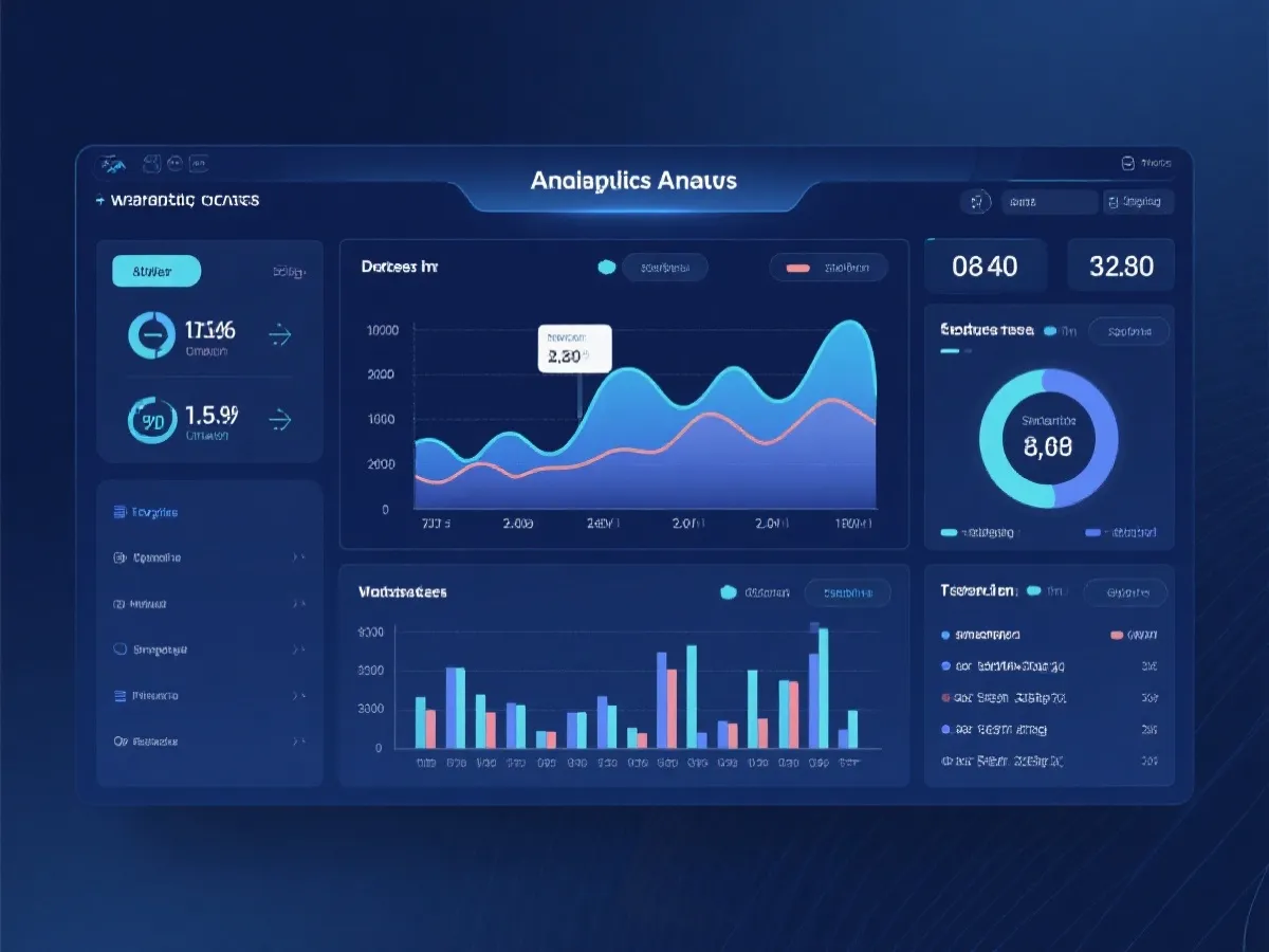 數據分析與走勢圖示意畫面